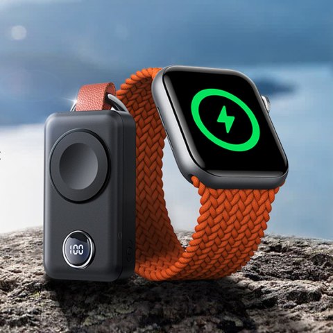 Powerbank kieszonkowy brelok 2000mAh 3W do Apple Watch czarny