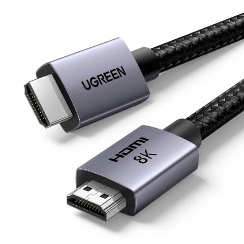 Kabel przewód HDMI 2.1 8K certyfikowany Ultra High Speed 2m szary