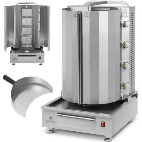 Opiekacz grill do kebaba gyrosa gazowy do 60 kg mięsa 16 kW