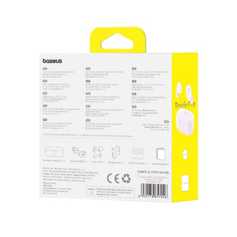 Słuchawki bezprzewodowe Bowie E18 TWS ENC IPX4 USB-C fioletowe