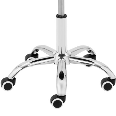 Taboret stołek kosmetyczny na kółkach do 120 kg LECCO - czarny