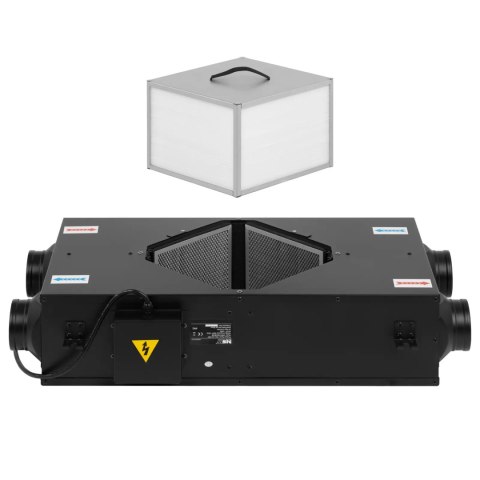 Powietrzny wymiennik ciepła rekuperator 70 m2 210 m3/h