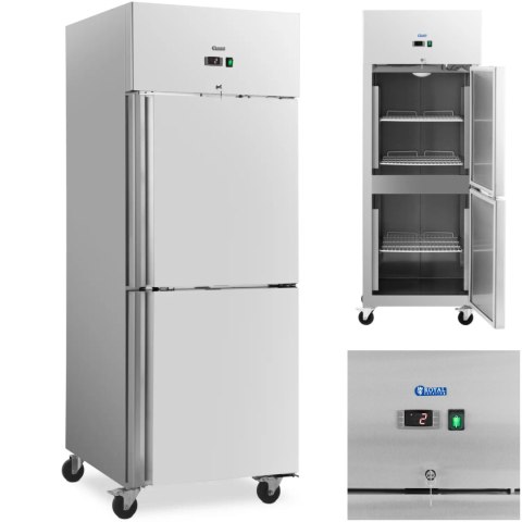 Szafa chłodnicza lodówka gastronomiczna na kółkach 2 drzwi 2-8C 485 l