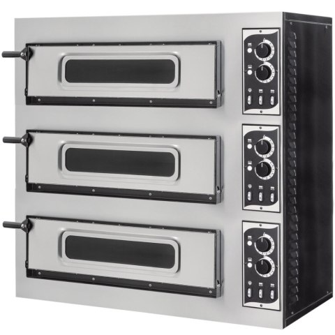 Piec do pizzy 3-komorowy na 3 pizze śr. 45 cm BASIC 3/50 GLASS AND LIGHT 12000 W