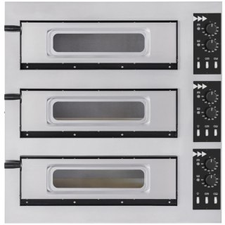 Piec do pizzy 3-komorowy na 3 pizze śr. 45 cm BASIC 3/50 GLASS AND LIGHT 12000 W