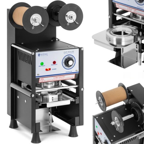 Zgrzewarka zamykarka do kubków automatyczna 500 szt./h śr. 95/90 wys. 180 mm