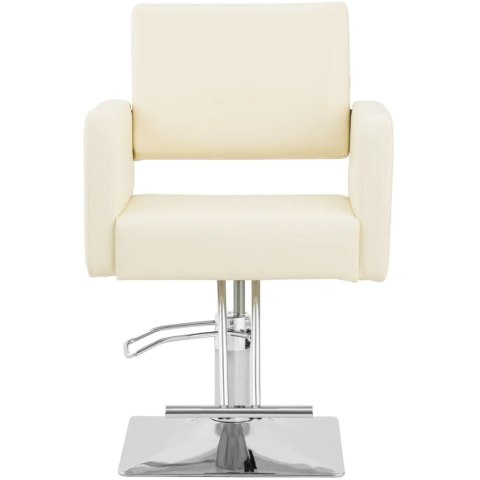 Fotel fryzjerski barberski z podnóżkiem CARLISLE - kremowy