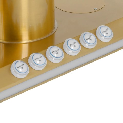 Fotel kosmetyczny SPA podgrzewany z krzesłem 3 silniki 200 kg SAVONA - biało złoty