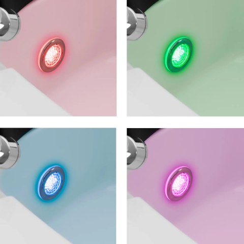 Fotel podologiczny do pedicure z funkcją masażu brodzikiem - beżowy