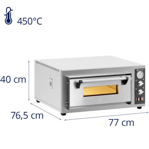 Piec do pizzy elektryczny z kamieniem szamotowym na 4 pizze śr. 25 cm 4200 W