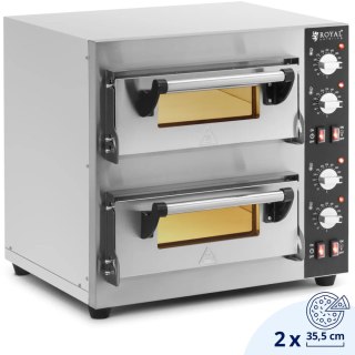 Piec do pizzy podwójny z kamieniem szamotowym na 2 pizze śr. 35 cm 4000 W