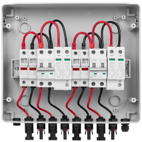 Skrzynka przyłączeniowa PV do fotowoltaiki typ 2 2 wejścia 2 wyjścia 1000 V IP65