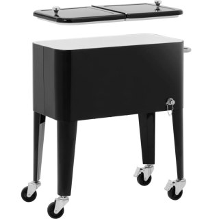 Wózek chłodniczy lodówka barek ogrodowy na lód napoje z otwieraczem 57 l