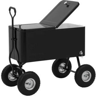 Wózek chłodniczy lodówka barek ogrodowy na lód napoje z otwieraczem 76 l