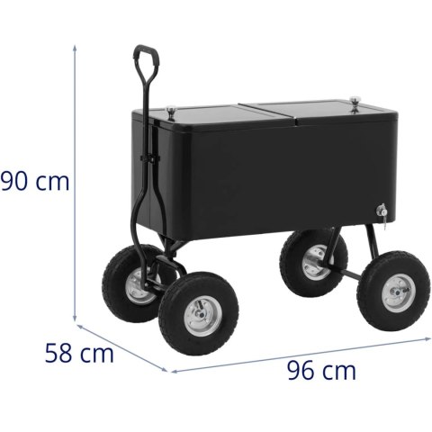Wózek chłodniczy lodówka barek ogrodowy na lód napoje z otwieraczem 76 l