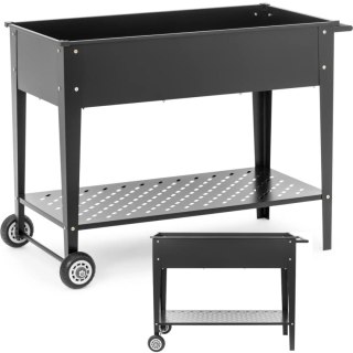 Wózek kwietnik ogrodowy metalowy na kwiaty zioła z półką 100 x 50 x 79 cm