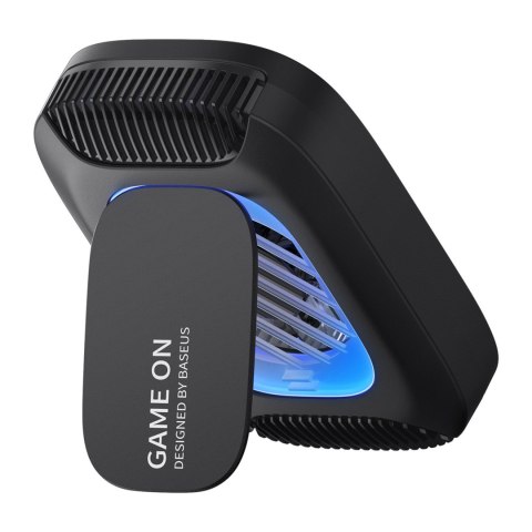 3w1 Wentylator do chłodzenia smartfona ładowarka indukcyjna 15W i podstawka - czarny