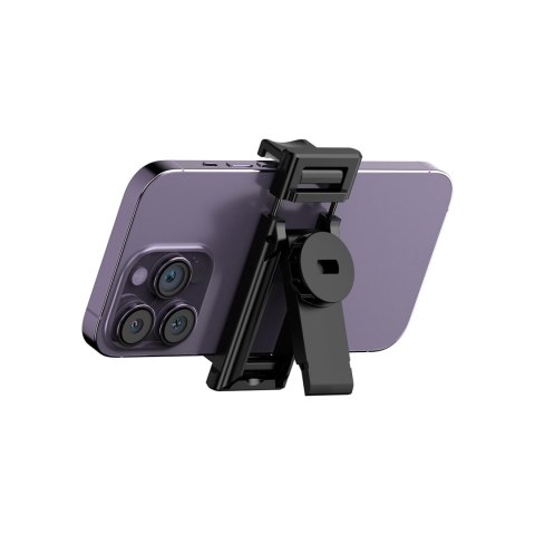 Selfie stick teleskopowy z pilotem + 2x lampka LED stojak tripod na telefon 1.3m - czarny