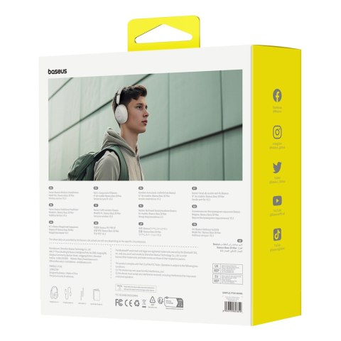 Słuchawki bezprzewodowe nauszne Bass 30 Max Bluetooth 5.3 - białe