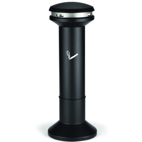 Popielniczka wolnostojąca zewnętrzna czarna z pojemnikiem 15L