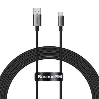Kabel przewód Superior Series USB-A - USB-C 100W do Huawei Honor 1.5m - czarny