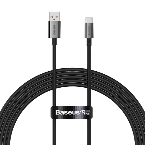Kabel przewód Superior Series USB-A - USB-C 100W do Huawei Honor 1.5m - czarny