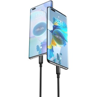 Kabel przewód Superior Series USB-A - USB-C 100W do Huawei Honor 1.5m - czarny