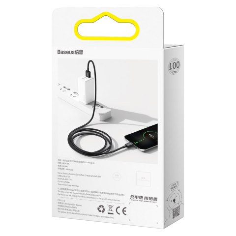 Kabel przewód Superior USB-A - micro USB 2A 2m - czarny