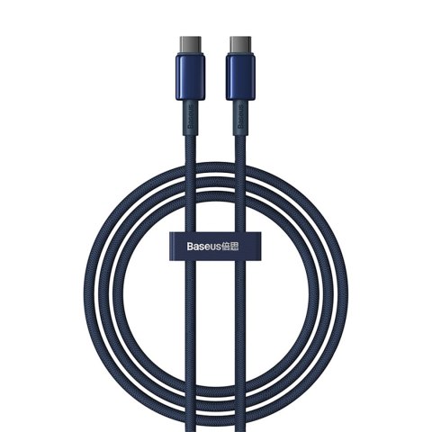 Kabel przewód Tungsten Gold USB-C - USB-C 100W 1m - granatowy