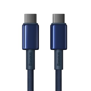 Kabel przewód Tungsten Gold USB-C - USB-C 100W 1m - granatowy