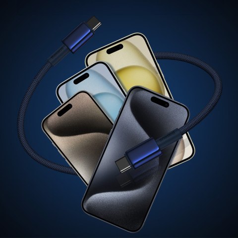 Kabel przewód Tungsten Gold USB-C - USB-C 100W 2m - granatowy