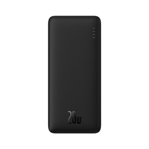 Powerbank Airpow 20W 10000mAh z kablem USB-A - USB-C 30cm - czarny