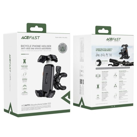 Uchwyt na telefon 4.5-6.7'' mocowany na kierownicę roweru motoru - czarny