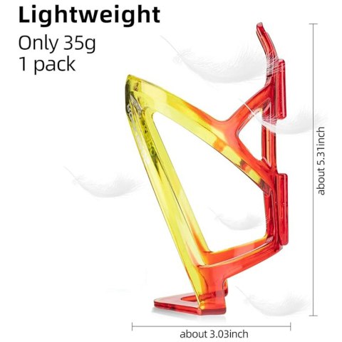 Uchwyt rowerowy na bidon butelkę - czerwono-żółty