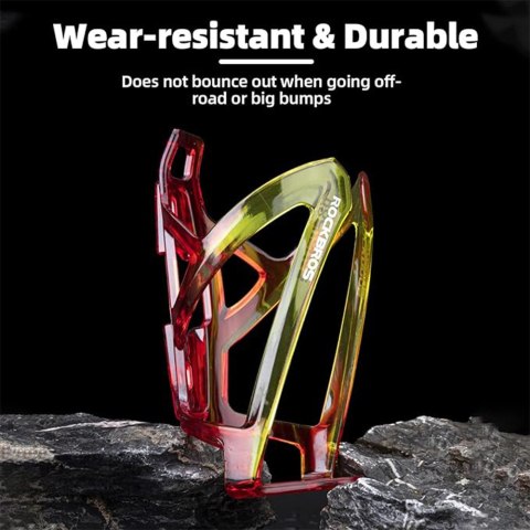 Uchwyt rowerowy na bidon butelkę - czerwono-żółty