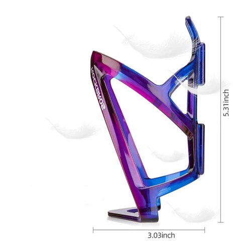 Uchwyt rowerowy na bidon butelkę - niebiesko-fioletowy