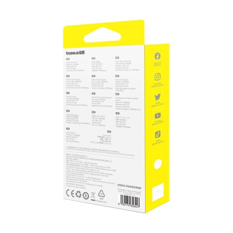 3w1 Kabel uniwersalny zwijany USB-C - Lightning / USB-C / micro USB 100W 1.1m - biały