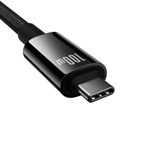 Kabel przewód Tungsten Gold USB-C 100W 4K 20Gb/s 60Hz 1.5m - czarny