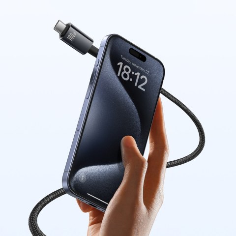 Kabel przewód Tungsten Gold USB-C 100W 4K 20Gb/s 60Hz 1.5m - czarny