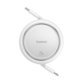Kabel przewód zwijany Free2Pull USB-C - iPhone Lightning 20W 1m - biały