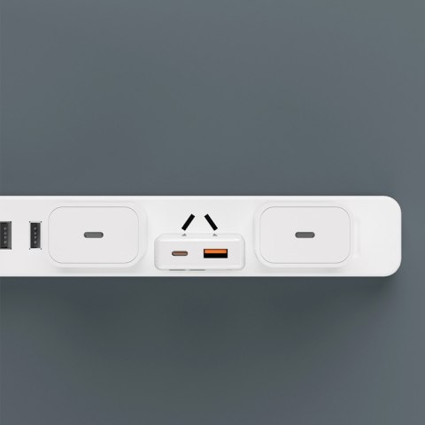 Ładowarka sieciowa GaN A30EUL 30W USB-A USB-C - biała