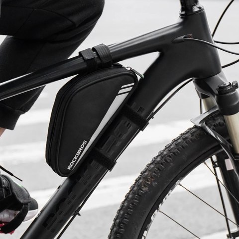 Torba rowerowa na narzędzia pompkę mocowana na ramę 0.7l - czarna