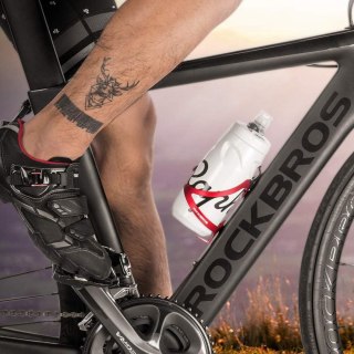 Uchwyt aluminiowy rowerowy na bidon butelkę - czerwony