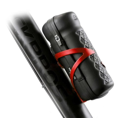 Uchwyt aluminiowy rowerowy na bidon butelkę - czerwony