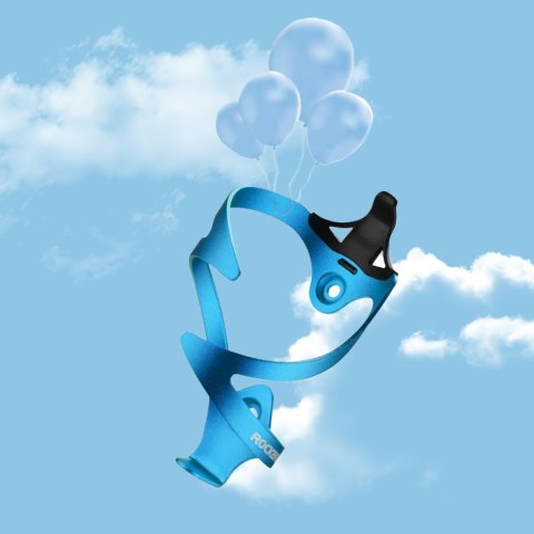 Uchwyt aluminiowy rowerowy na bidon butelkę - niebieski