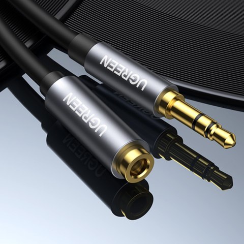 Kabel przedłużacz audio mini jack 3.5mm 5m - srebrny