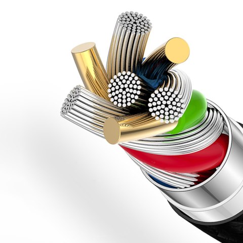 Kabel przewód z oplotem L3CC USB-C - USB-C 60W 2m - czarny