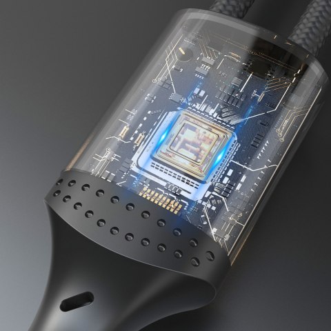 Kabel przewód z oplotem L3CL USB-C - Lightning 30W 2m - czarny