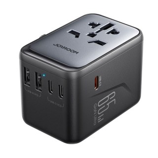 Ładowarka adapter podróżny uniwersalny 65W EU / US / JP / AU / UK / CN - czarny