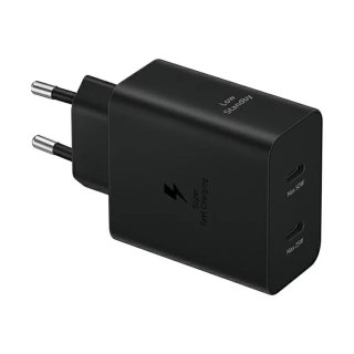 Ładowarka sieciowa Samsung Power Adapter Duo 2x USB-C 50W - czarna